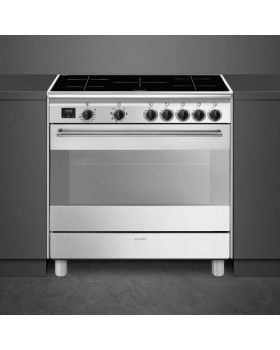 Elektripliit smeg concerto, elektriahi, induktsioon, aurupuhastus, 90 cm, rv teras-foto2