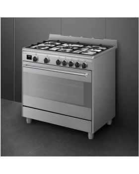 Gaasipliit smeg concerto, 5 x gaas, elektriahi, aurupuhastus, 90 cm, rv teras-foto3