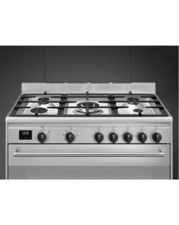 Gaasipliit smeg concerto, 5 x gaas, elektriahi, aurupuhastus, 90 cm, rv teras-foto5