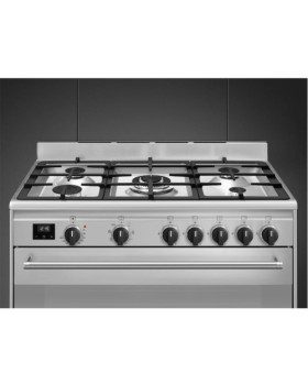 Gaasipliit smeg concerto, 5 x gaas, elektriahi, aurupuhastus, 90 cm, rv teras-foto5
