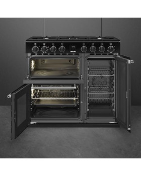 Gaasipliit smeg classic, 5 x gaas, 3 x elektriahi, aurupuhastus, 90 cm, must-foto3