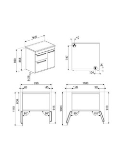 Gaasipliit smeg classic, 5 x gaas, 3 x elektriahi, aurupuhastus, 90 cm, must-foto10