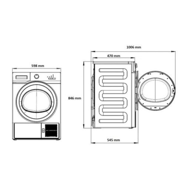 Kuivati beko, soojuspumbaga, 7 kg, valge