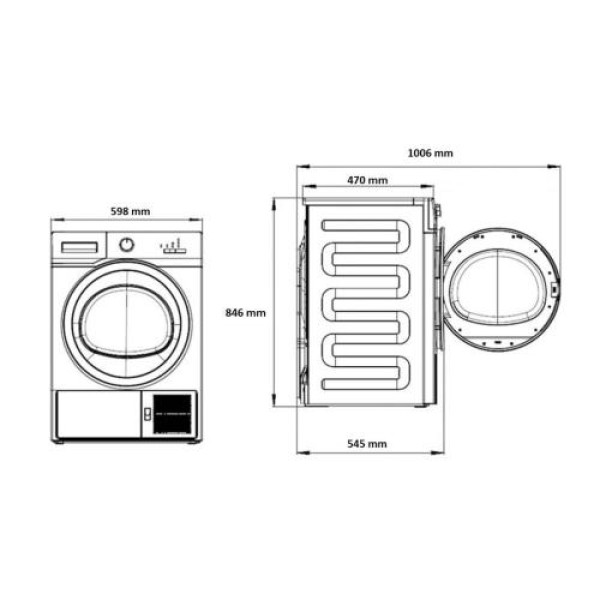 Kuivati beko, soojuspumbaga, 8 kg, valge Kuivati beko, soojuspumbaga, 8 kg, valge