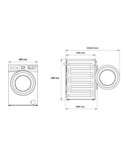 Pesumasin beko, eestlaetav, 8 kg, 1400 p/min, inverter-foto2