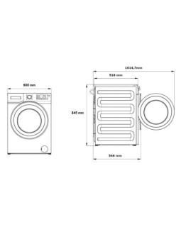 Pesumasin beko, eestlaetav, 9 kg, 1400 p/min, inverter-foto6