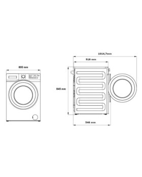 Pesumasin beko, eestlaetav, 8 kg, 1400 p/min, inverter, must-foto4