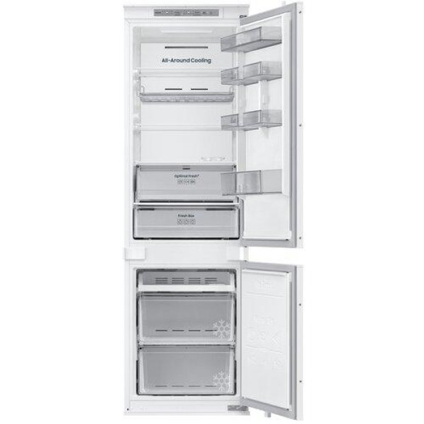 Külmik samsung, 177 cm, 193/74 l, 35 db, integreeritav, nofrost, elektrooniline juhtimine, valge