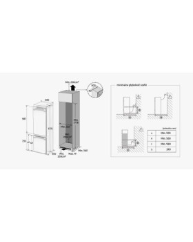 Külmik samsung, 177 cm, 193/74 l, 35 db, integreeritav, nofrost, elektrooniline juhtimine, valge-foto4