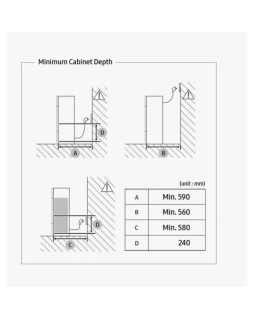 Külmik samsung, 177 cm, 193/74 l, 35 db, integreeritav, nofrost, elektrooniline juhtimine, valge-foto4