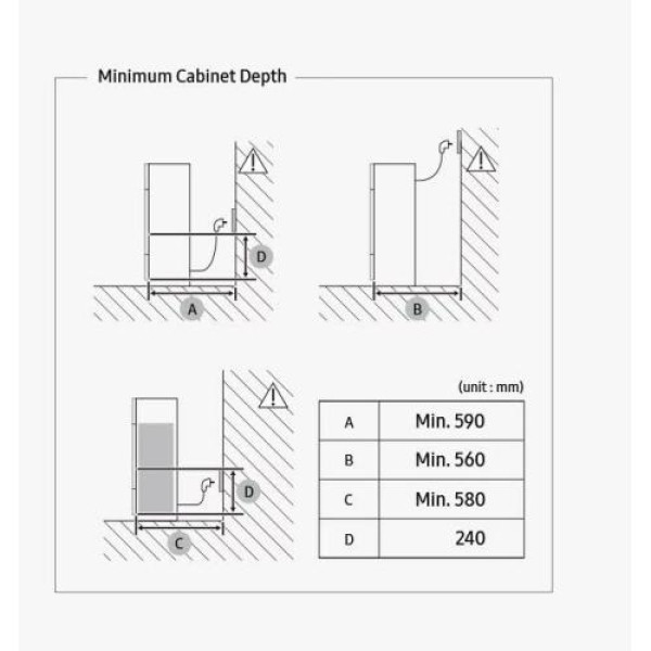 Külmik samsung, 177 cm, 193/74 l, 35 db, integreeritav, nofrost, elektrooniline juhtimine, valge