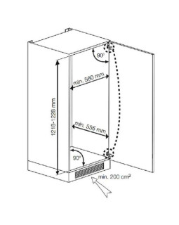 Külmik beko, integreeritav, 121,5 cm, 156/19 l, 35 db, mehaaniline juhtimine, valge-foto5