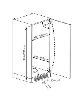 Külmik beko, integreeritav, 121,5 cm, 156/19 l, 35 db, mehaaniline juhtimine, valge-foto5