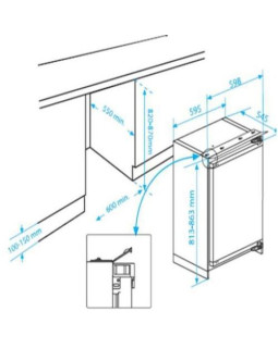 Külmik beko, integreeritav, 82 cm, 92/15 l, 37 db, mehaaniline juhtimine, valge-foto5