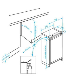 Külmik beko, integreeritav, 82 cm, 92/15 l, 37 db, mehaaniline juhtimine, valge-foto5
