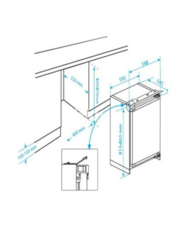 Külmik beko, integreeritav, 82 cm, 92/15 l, 37 db, mehaaniline juhtimine, valge-foto5