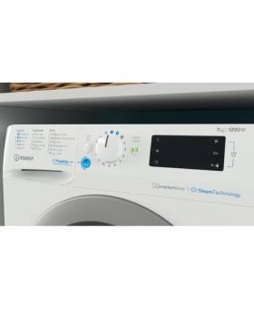 Pesumasin indesit, eestlaetav, 7 kg, 1200 p/min, inverter, hõbedane luuk-foto14