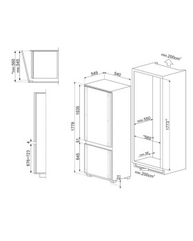 Külmik smeg, integreeritav, 178 cm, 196/73 l, 34 db, puutetundlik juhtimine, valge-foto2