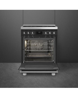 Elektripliit smeg, 4x induktsioon, elektriahi, pürolüüs, 60cm, matt must-foto2