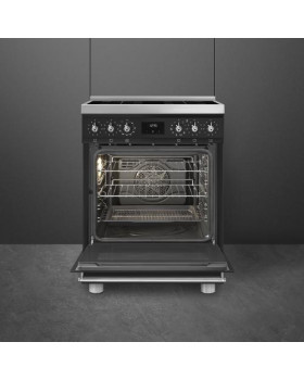Elektripliit smeg, 4x induktsioon, elektriahi, pürolüüs, 60cm, matt must-foto2