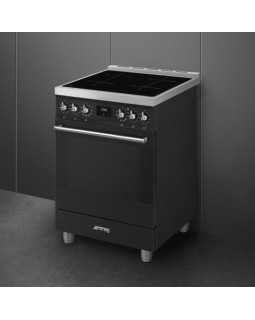 Elektripliit smeg, 4x induktsioon, elektriahi, pürolüüs, 60cm, matt must-foto3