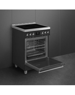 Elektripliit smeg, 4x induktsioon, elektriahi, pürolüüs, 60cm, matt must-foto4