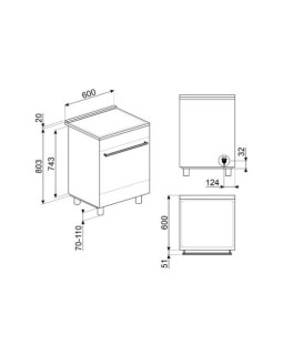Elektripliit smeg, 4x induktsioon, elektriahi, pürolüüs, 60cm, matt must-foto6