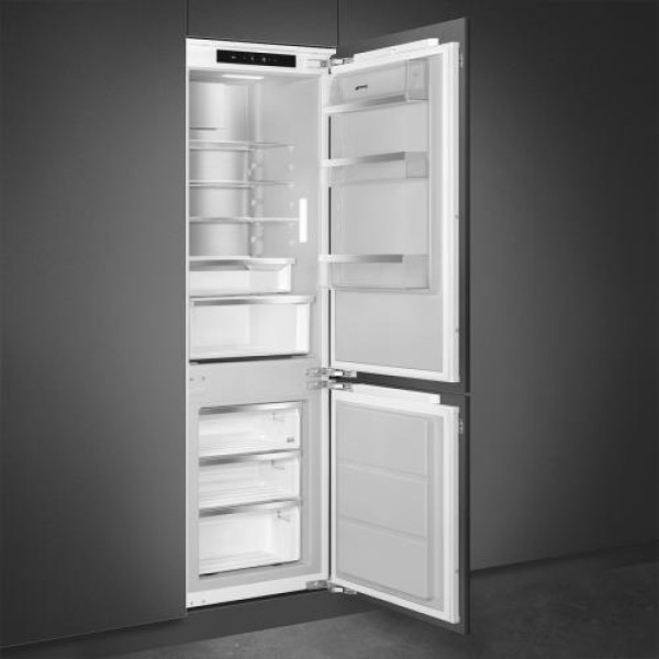 Külmik smeg, integreeritav, 178 cm, 182/62 l, 35 db, puutetundlik, total nofrost, valge