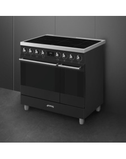 Elektripliit smeg classic, 90 cm, 5 x induktsioon, 2x elektriahi, aurupuhastus, matt must-foto4