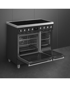 Elektripliit smeg classic, 90 cm, 5 x induktsioon, 2x elektriahi, aurupuhastus, matt must-foto5