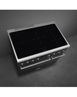 Elektripliit smeg classic, 90 cm, 5 x induktsioon, 2x elektriahi, aurupuhastus, matt must-foto6