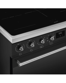 Elektripliit smeg classic, 90 cm, 5 x induktsioon, 2x elektriahi, aurupuhastus, matt must-foto7