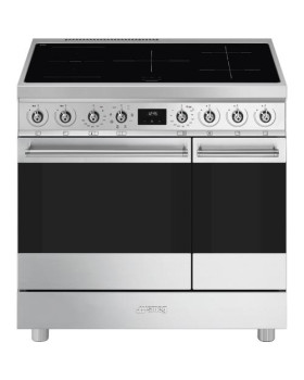 Elektripliit smeg classic, 90 cm, 5 x induktsioon, 2x elektriahi, aurupuhastus, rv teras