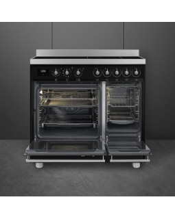 Elektripliit smeg, 5 x induktsioon, 2 x elektriahi, pürolüüs, 90cm, must-foto3