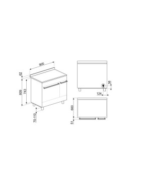 Elektripliit smeg, 5 x induktsioon, 2 x elektriahi, pürolüüs, 90cm, must-foto5