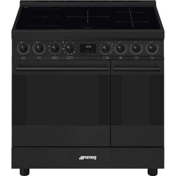Elektripliit smeg classic, 90 cm, 5 x induktsioon, 2x elektriahi, pürolüüspuhastus, matt must Elektripliit smeg classic, 90 cm, 5 x induktsioon, 2x elektriahi, pürolüüspuhastus, matt must