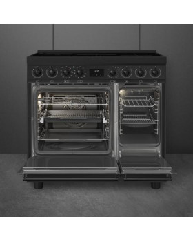 Elektripliit smeg classic, 90 cm, 5 x induktsioon, 2x elektriahi, pürolüüspuhastus, matt must-foto2