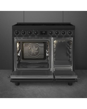 Elektripliit smeg classic, 90 cm, 5 x induktsioon, 2x elektriahi, pürolüüspuhastus, matt must-foto3