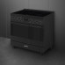 Elektripliit smeg classic, 90 cm, 5 x induktsioon, 2x elektriahi, pürolüüspuhastus, matt must
