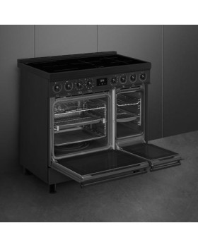 Elektripliit smeg classic, 90 cm, 5 x induktsioon, 2x elektriahi, pürolüüspuhastus, matt must-foto5