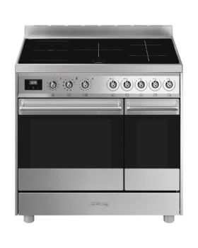 Elektripliit smeg classic, 90 cm, 5 x induktsioon, 2x elektriahi, pürolüüs, rv-teras