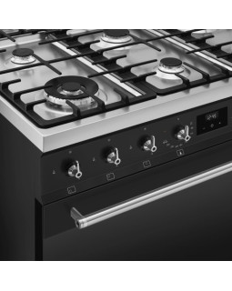 Gaasipliit smeg classic, elektriahi, aurupuhastus, 90 cm, matt must-foto7