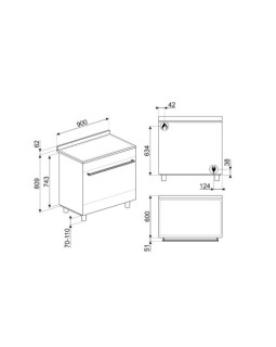 Gaasipliit smeg classic, elektriahi, aurupuhastus, 90 cm, matt must-foto10
