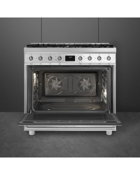 Gaasipliit smeg classic, elektriahi, aurupuhastus, 90 cm, rv teras-foto3