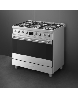 Gaasipliit smeg classic, elektriahi, aurupuhastus, 90 cm, rv teras-foto4