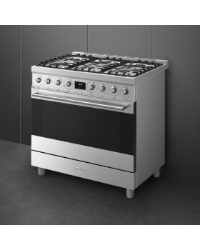 Gaasipliit smeg classic, elektriahi, aurupuhastus, 90 cm, rv teras-foto4