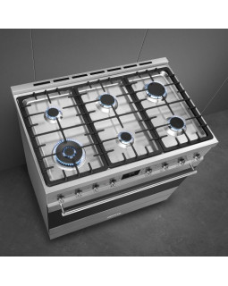 Gaasipliit smeg classic, elektriahi, aurupuhastus, 90 cm, rv teras-foto6