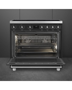 Elektripliit smeg, 5x induktsioon, elektriahi, 90cm, matt must-foto2