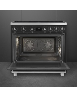 Elektripliit smeg, 5x induktsioon, elektriahi, 90cm, matt must-foto3