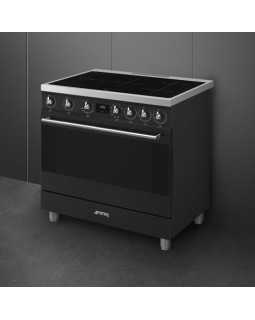 Elektripliit smeg, 5x induktsioon, elektriahi, 90cm, matt must-foto4